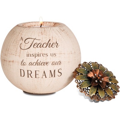 Pavilion Gift Company - Teacher - 4" Round Tealight Candle Holder - Candle Holders