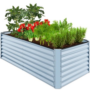 Best Choice Products 6x3x2ft Outdoor Metal Raised Garden Bed, Planter Box for Vegetables, Flowers, Herbs - 1 of 4