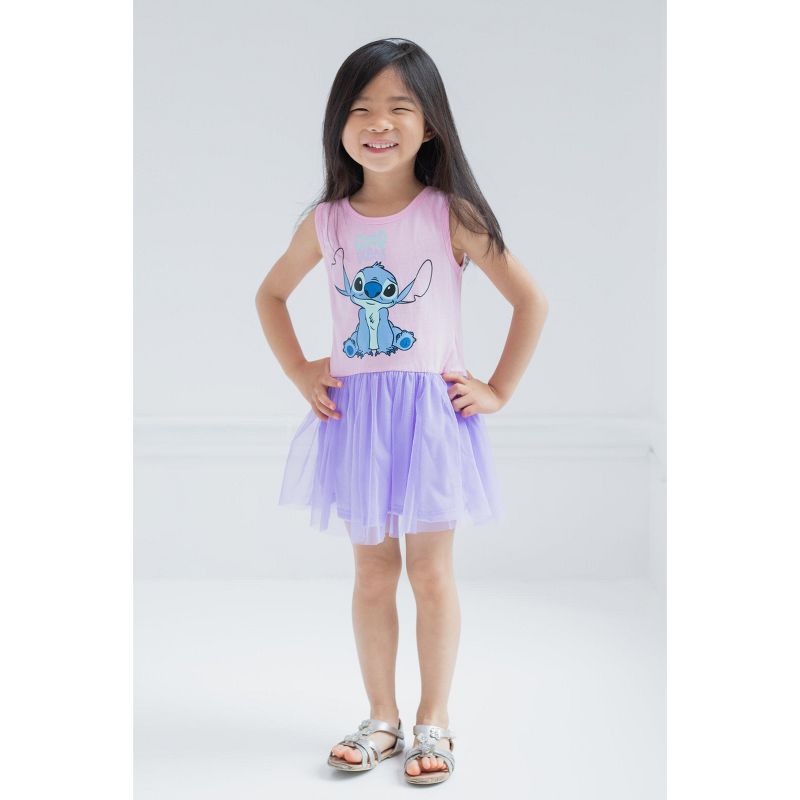 Disney Lilo & Stitch Princess Ariel Girls Tulle Dress Toddler to Big Kid, 2 of 8