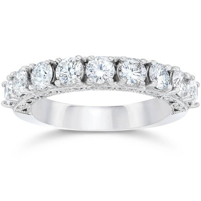 Pompeii3 1 1/2ct Vintage Diamond Wedding Ring 14k White Gold : Target