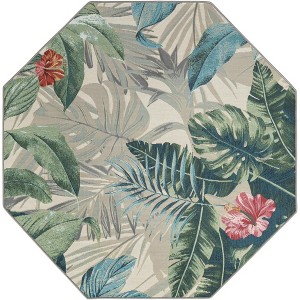 Unique Loom    Outdoor Botanical Kula Area Rug - 1 of 4
