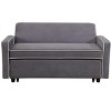 AndMakers 53 in. Gray Flannel Twin Size Sofa Bed with Armrest - 3 of 4