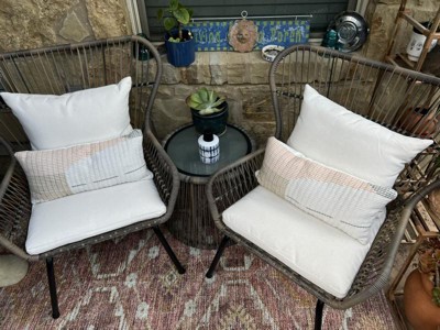 Latigo 3 piece rattan sales patio set