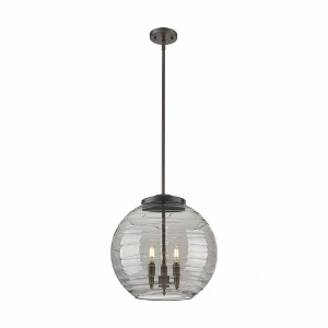 Athens Deco Swirl - 3 Light Pendant In Industrial Style-17.13 Inches Tall and 15.75 Inches Wide - 1 of 1