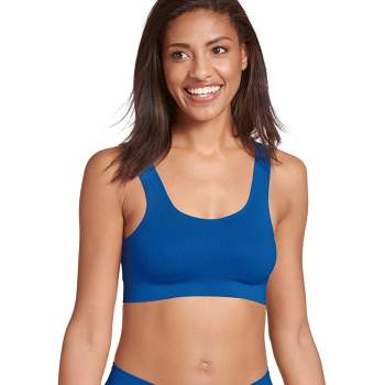 Jockey Women's Forever Fit Low Impact Unlined Active Bra L Blue Orion :  Target