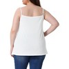 Agnes Orinda Women's Plus Size Adjustable Strap Elegant Basic Pleated Casual Sleeveless Camisoles - 4 of 4