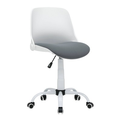 Folding Back Task Chair White/Gray - studio designs