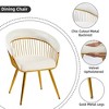 DYHOME Modern Mid Century Dining Chair, Upholstered Velvet Dining Room Chairs with Metal Legs for Makeup/Living Room (Set of 2) - 3 of 4