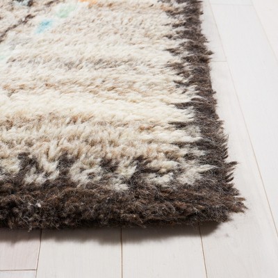 Kenya 9' x 12' Hand-Knotted Wool Area Rug in Natural Multi