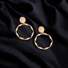 Slickblue Women's Fashion Earrings, Circle Twist Drop with Clip On, Boho Inspired Look, Gold Color, 2.5" - 2 of 3