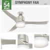 54" Symphony Ceiling Fan with Remote Nickel: Wi-Fi & LED Light - Hunter Fan - 4 of 4