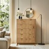Fluted 5 Drawers Dresser, 47" Tall Modern Chest of Drawers, Curved Profile Design, Wood Drawer Organizer - 2 of 4