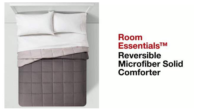 Reversible Microfiber Solid Comforter - Room Essentials™, 2 of 13, play video