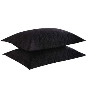 Marcielo 2 Pcs Embroidered Decorative Pillow Shams Set Standard Size - 1 of 4