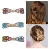 Unique Bargains Women's Sparkly Rhinestones Hair Clips 3 Pcs - 2 of 4