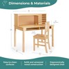 Guidecraft Kids Media Desk and Chair Set: Kids Desk and Chair, Girls Study Desk with Hutch and Storage Shelf, Wood Bedroom Furniture Set - 2 of 4