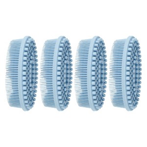 Unique Bargains Shower Silicone 2 in 1 Body Scrubber 4 Pcs - 1 of 4