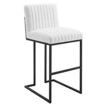 Indulge Channel Tufted Fabric Barstool - Modway