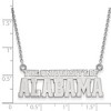 Black Bow Jewelry 10k White Gold Alabama Crimson Tide NCAA Necklace 18 Inch - 2 of 3