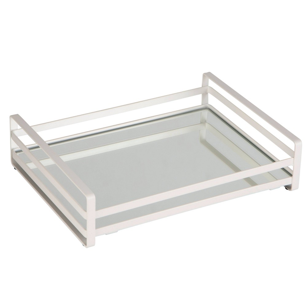 Photos - Serving Pieces Flat Wire Large Vanity Tray White - Home Details