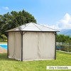 Outsunny Universal Gazebo Sidewall Set with 4 Panels, Hooks and C-Rings Included for Pergolas & Cabanas - image 3 of 4