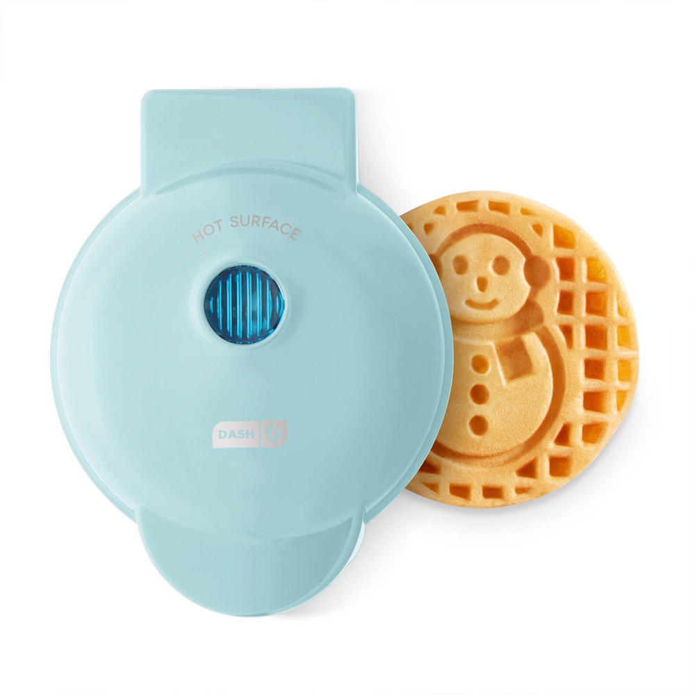 Dash Snowman Mini Waffle Maker - Blue