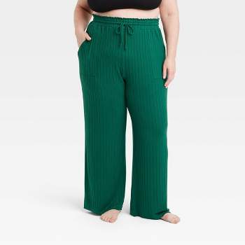 Women's Perfectly Cozy Wide Leg Lounge Pants - Stars Above™ Green 4X