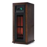 LifeSmart LifePro 1500 Watt Portable 23" Electric Infrared Quartz Tower Space Heater for Indoor Use w/ 3 Heating Elements, Thermostat, & Remote, Brown