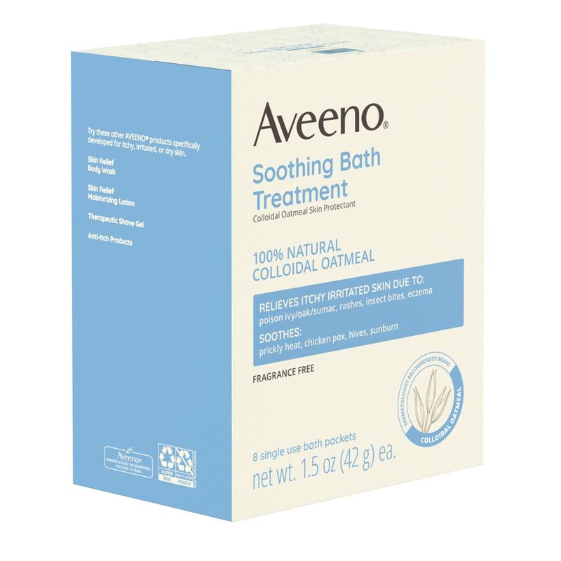 Aveeno Soothing Oatmeal Bath Soak for Eczema with Natural Colloidal Oatmeal - Scented - 1.5oz/8ct, 6 of 9