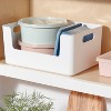 Large Plastic Open Face Pantry Bin White - Brightroom™: Kitchen Cabinet Organizer, 13"x9.5"x6" Storage Solution - 2 of 4
