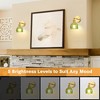 DAKAFUL Vintage Wall Lights with Tulip Glass Shade,Remote-Controlled,Decorative Wall Sconce for Bedroom/Bathroom/Living Room(Green&Gold) - 2 of 4