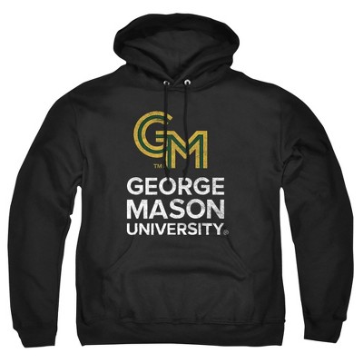 George Mason University Official Distressed Primary Logo Adult Pull-Over Hoodie