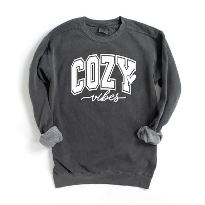 Simply Sage Market Women's Garment Dyed Graphic Sweatshirt Cozy Vibes Bold