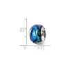 Black Bow Jewelry Blue Dichroic Glass Sterling Silver Bead Charm - 2 of 3