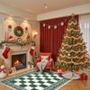 Checked Christmas Area Rug for Kitchen Dining Living Room Washable Rug Non Slip Low Pile Design for Holiday Decor Indoor - 2 of 4
