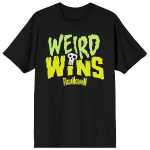 ParaNorman Weird Wins Adult Black Crew Neck Short Sleeve T-shirt - 1 of 4