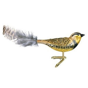 Old World Christmas Glass Blown Ornament, Meadowlark - 1 of 2