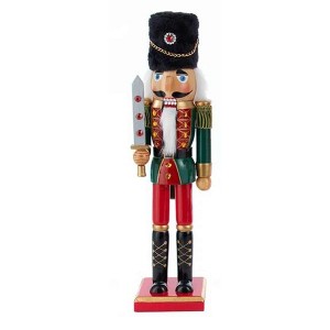 15.0 Inch King Soldier Nutcracker Wood Decorative Nutcrackers - 1 of 3