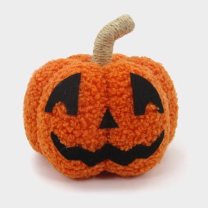Fuzzy Halloween Pumpkin Decor Orange - Bullseye's Playground™ - 1 of 3