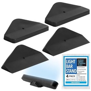 Impresa [4 Pack] Ambient Lighting Angled No-Slip Feet for Philips Hue Light Bar Mood Lighting Stand - 3.25”W - 1 of 4