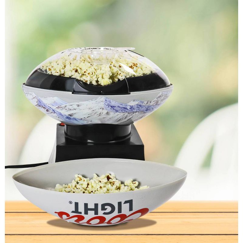 Coors Light Hot Air Popcorn Maker Air-Popper with Football Serving Bowl, 4 of 8