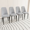 Gulches Set of 4 Gray Dining Chairs with Black Metal Legs - 4 of 4