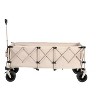 Grungis Foldable Extended Wagon Cart,Shopping Cart with Big All-Terrain Beach Wheels & Drink Holders,Utility Cart for Camping,Shopping - 2 of 4