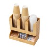 Mind Reader Cup and Condiment Station, Countertop Organizer, Coffee Bar, Kitchen, 13.625"L x 6.75"W x 11.5"H, Brown - 4 of 4