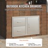 VEVOR Outdoor Kitchen Door Drawer Combo 32.5\" W x 21.6\" H x 20.5\'\'D,Access Door/Double Drawers with Paper Towel Rack, BBQ Island Drawers, Silver - 3 of 4