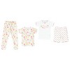 Chick Pea Baby Girl Toddler and Infant Pajama Sleeper Matching Set Shorts and Long 4 PC Set Floral Pink Size 18M - 2 of 2
