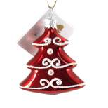 Golden Bell Collection Tiered Christmas Tree  -  One Ornament 2.5 Inches -  Ornament  -   -  Glass  -  Multicolored