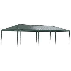 vidaXL Professional Outdoor Party Tent 13.1'x29.5' with Water-Resistant and UV-Resistant Polyethylene Cover and Rust-Resistant Steel Frame in Green - 1 of 4