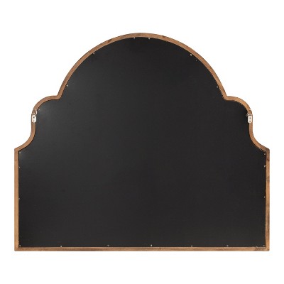 Rustic Brown Moroccan Arch Wood Vanity Mirror
