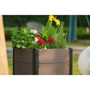 Wood Raised Garden Bed,Outdoor Rectangle Planter Box,Large Tall Elevated Garden Bed for Vegetables,Herbs, Flowers in Patio,Backyard,Balcony - 1 of 4